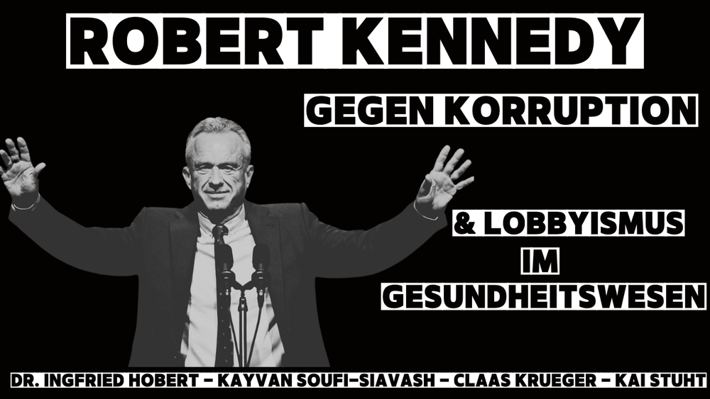 Gespräch zwischen Kayvan, Ingfried und Kai moderiert von Claas zu Robert F. Kennedy Jr. Beitragsbild